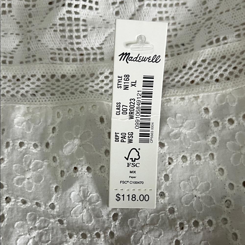 Madewell Eyelet Square-Neck White - Picture 3 of 9